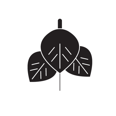 Anthurium black vector concept icon. Anthurium flat illustration, sign, symbolのイラスト素材