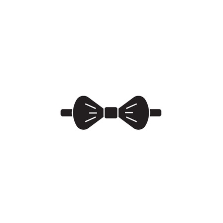 Bow tie black vector concept icon. Bow tie flat illustration, sign, symbolのイラスト素材