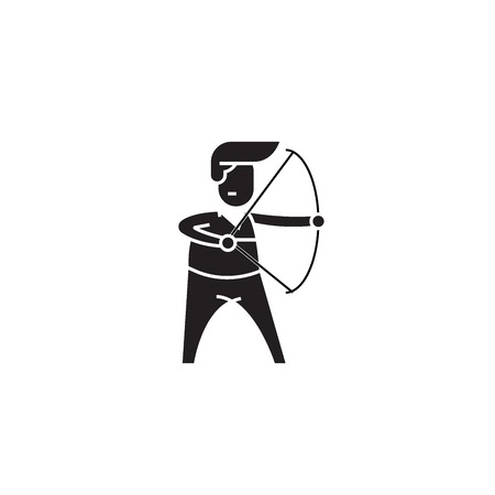 Chairman black vector concept icon. Chairman flat illustration, sign, symbolのイラスト素材