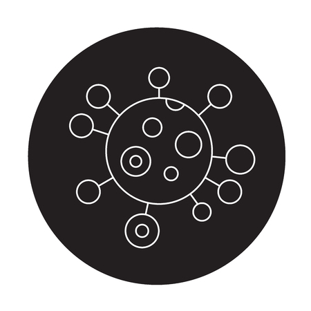 Genotype black vector concept icon. Genotype flat illustration, sign, symbolのイラスト素材