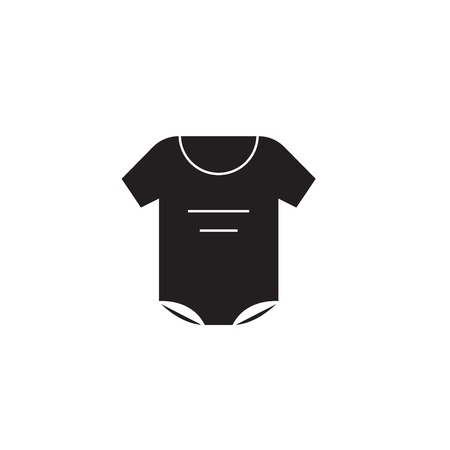 Newborn clothes black vector concept icon. Newborn clothes flat illustration, sign, symbolのイラスト素材
