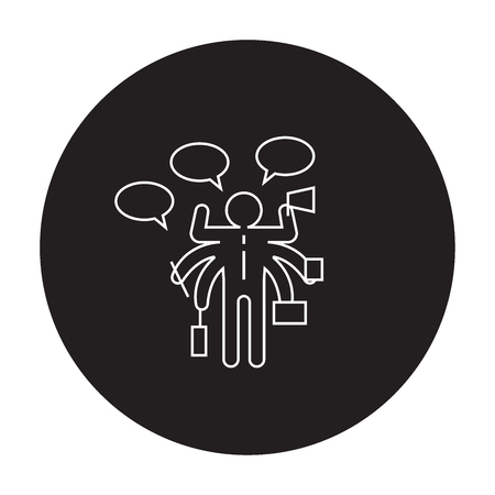 Not enough time black vector concept icon. Not enough time flat illustration, sign, symbolのイラスト素材