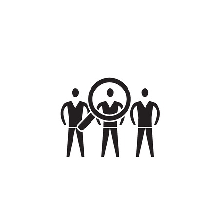 Performance team black vector concept icon. Performance team flat illustration, sign, symbolのイラスト素材