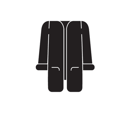 Tunic black vector concept icon. Tunic flat illustration, sign, symbolのイラスト素材
