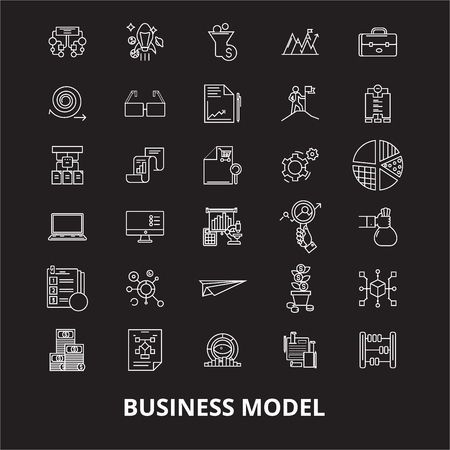 Vector of Business model editable line - ID:1-114822245 - Royalty Free ...