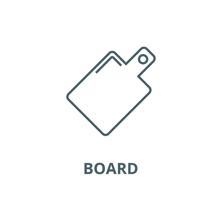 Board line icon, vector. Board outline sign, concept symbol, illustrationのイラスト素材