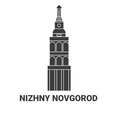 Russia, Nizhny Novgorod travel landmark vector illustrationのイラスト素材