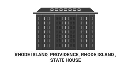 United States, Rhode Island, Providence, Rhode Island , State House travel landmark vector illustrationのイラスト素材