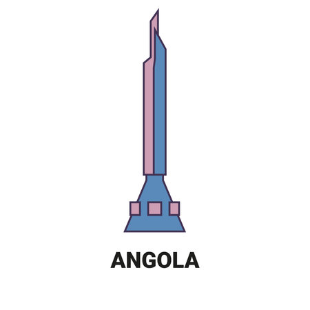 Angola travel landmark vector illustrationのイラスト素材