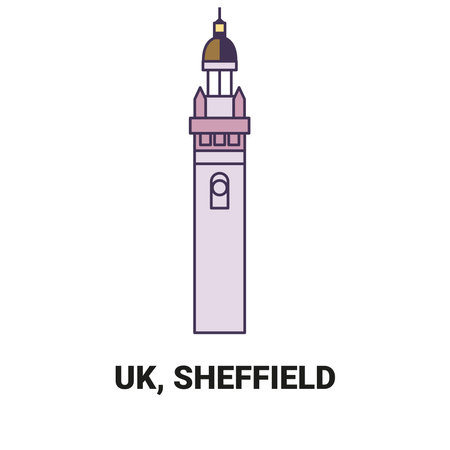England, Sheffield travel landmark vector illustrationのイラスト素材