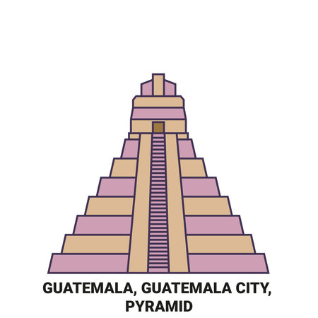 Guatemala, Guatemala City, Travels Landsmark travel landmark vector illustrationのイラスト素材