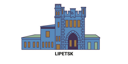Russia, Lipetsk travel landmark vector illustrationのイラスト素材