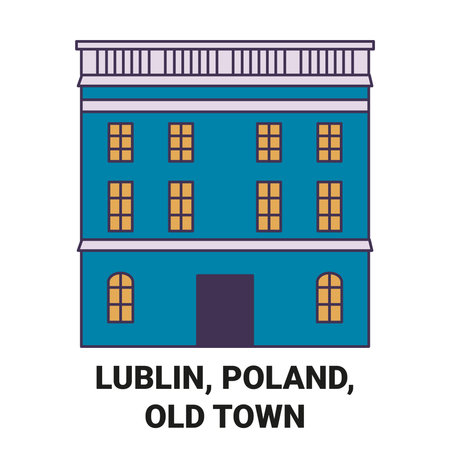Poland, Lublin, Old Town travel landmark vector illustrationのイラスト素材