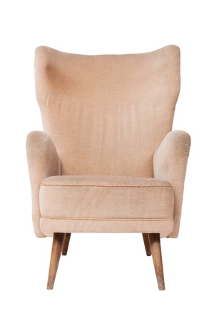 Vintage armchair on white backgroundの写真素材