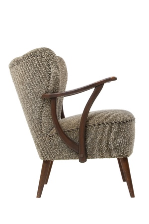 Contemporary armchair on white backgroundの写真素材