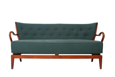 Retro sofa on whitebackgroundの写真素材