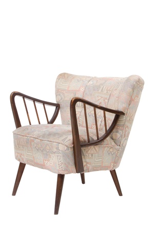 Contemporary armchair on white backgroundの写真素材