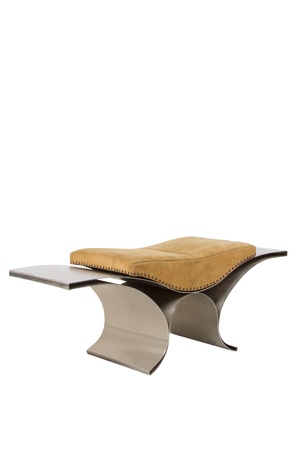 Luxury metal chiar on white backgroundの写真素材