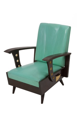Vintage armchair on white backgroundの写真素材