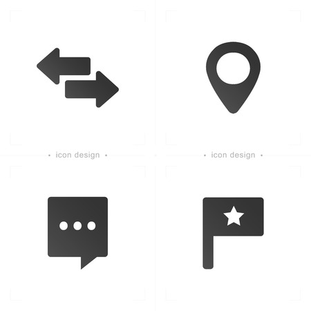 Media and communication icons and pinsのイラスト素材