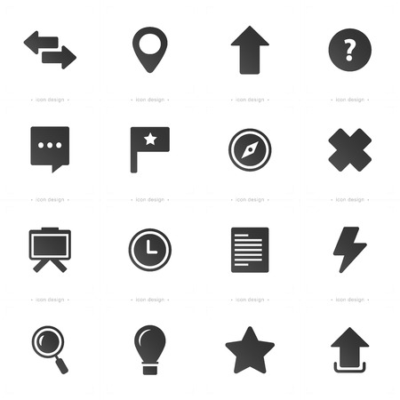 Media and communication iconsのイラスト素材