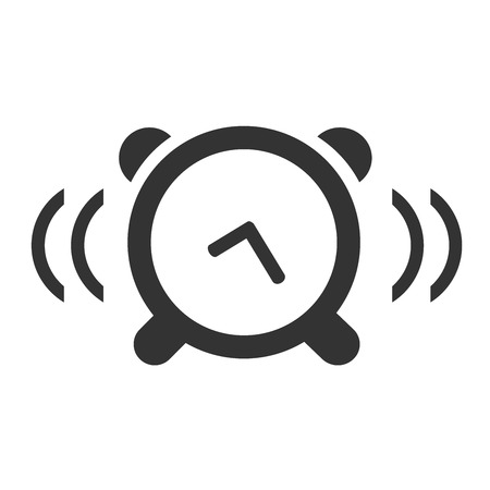 Black isolated clock icon on white background vectorのイラスト素材
