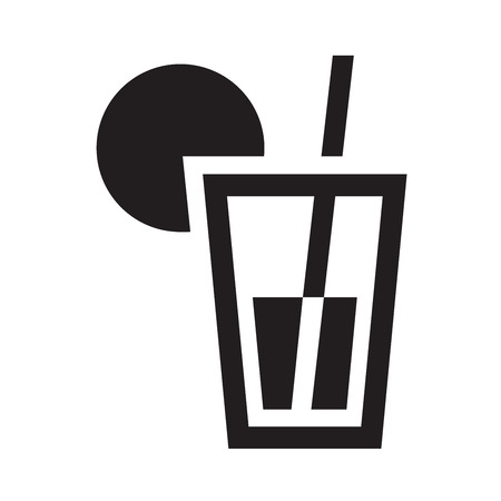 glass drink with tube iconのイラスト素材