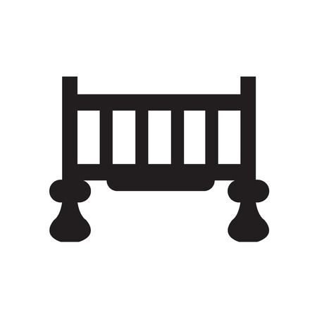 Crib isolated iconのイラスト素材