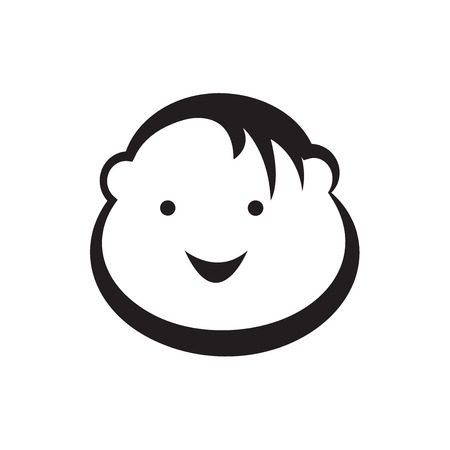 Face character, boys, girls, child baby cartoonのイラスト素材