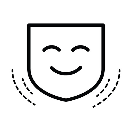 Smile mask,vector  line styleのイラスト素材