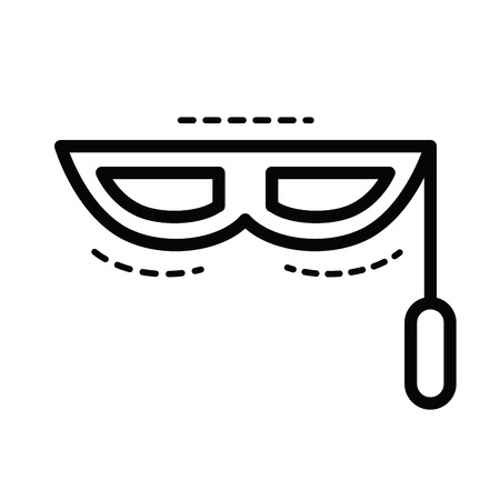 fantasy mask icon  line styleのイラスト素材