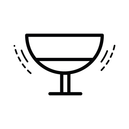 The wineglass icon  line styleのイラスト素材