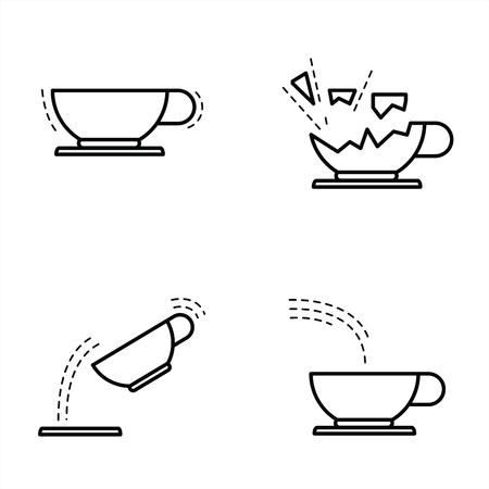 Coffee cup icon line styleのイラスト素材