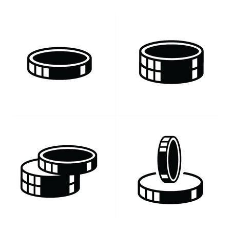 3D Coins Icons setのイラスト素材
