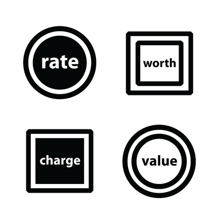 Price tags, label set Circles and Squaresのイラスト素材