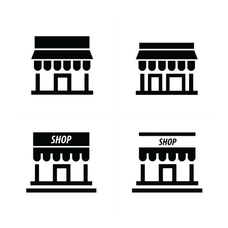 Vector Store and shop iconsのイラスト素材