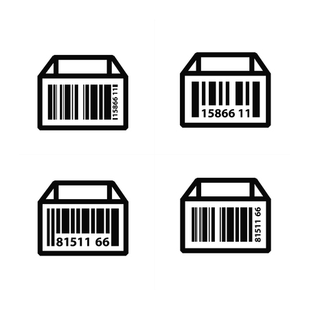 Barcode on Box Iconのイラスト素材