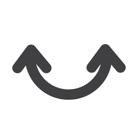 curve arrow symbol icon vectorのイラスト素材