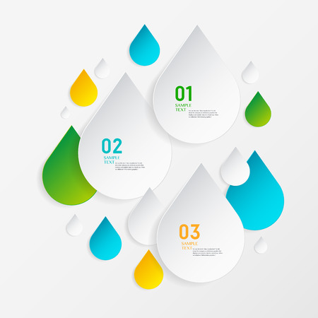 modern vector abstract  drop concept infographic elementsのイラスト素材
