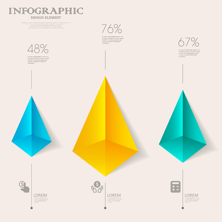 business infographic template design with  ratio chartelements.can be used for workflow layout, diagram, number options, web design.  illustration のイラスト素材