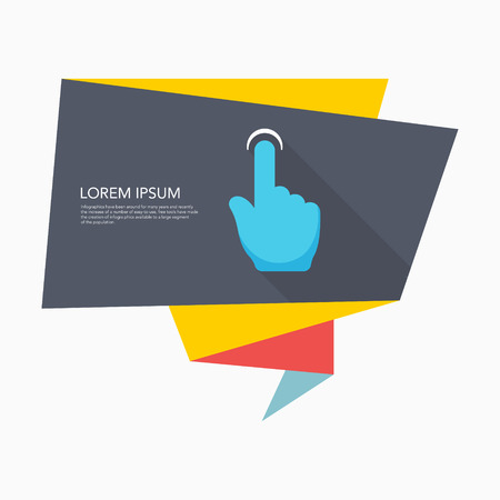Finger touch icon - vector , eps10 (flat icon , long shadow)のイラスト素材