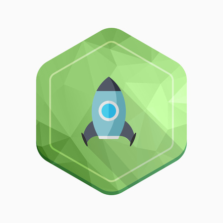 Rocket icon - vector , eps10(flat icon , long shadow)のイラスト素材