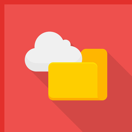 Cloud storage icon, vector illustration. Flat design style with long shadow,eps10のイラスト素材