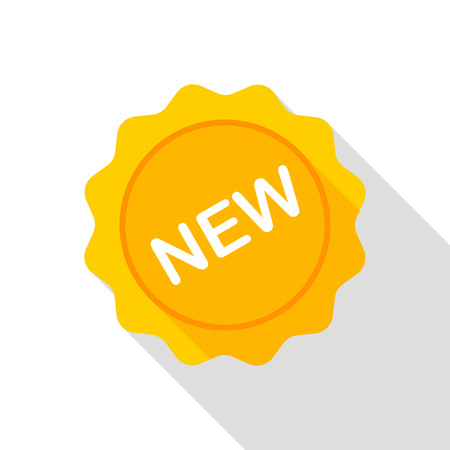 New label icon, vector illustration. Flat design style with long shadow,eps10のイラスト素材