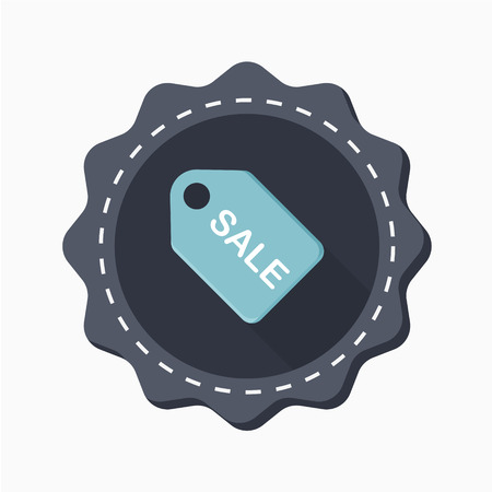 Sale label icon, vector illustration. Flat design style with long shadow,eps10のイラスト素材