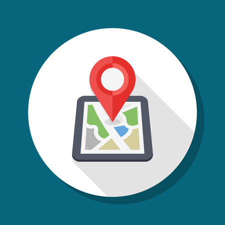 City map icon, illustration.のイラスト素材