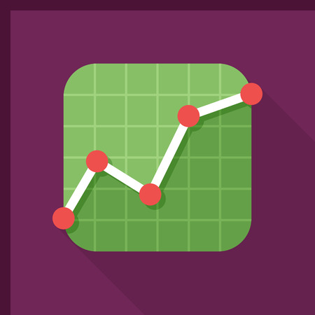 Stock market icon, vector illustration. Flat design style with long shadow,eps10のイラスト素材