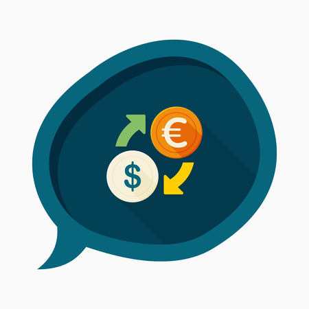 Exchange icon, vector illustration. Flat design style with long shadow,eps10のイラスト素材