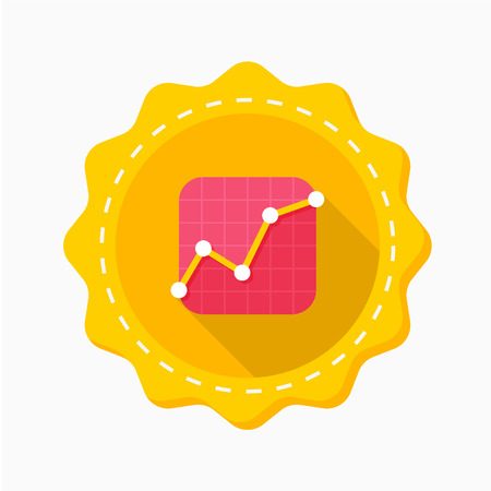 Stock market icon, vector illustration. Flat design style with long shadow,eps10のイラスト素材