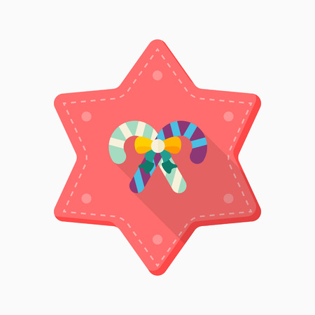 Sugar cane icon, vector illustration. Flat design style with long shadow のイラスト素材